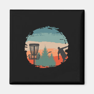 Disc Golf Frisbee Player Disc Golfer Vintage Retro Magnet