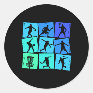 Disc Golf Frisbees Men Kids Boys  Classic Round Sticker