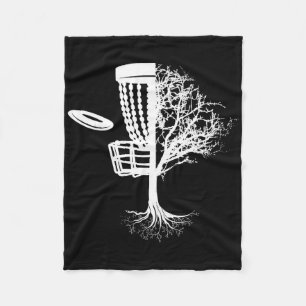 Disc Golf Frolf Flying Half Tree Frisbee Golf Frol Fleece Blanket