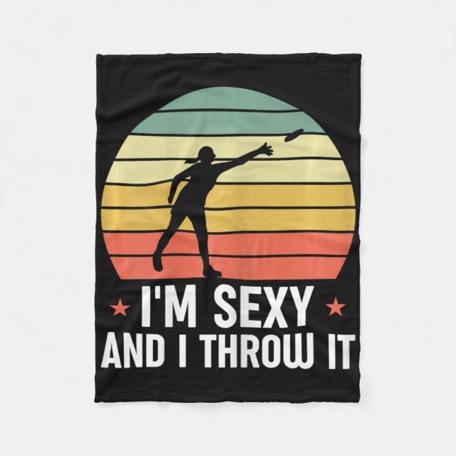 Disc Golf Funny Disc Golfer I'm Y And I Throw It F Fleece Blanket (Front)