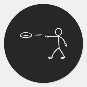 Disc Golf Funny Frisbee Frolf Men Women Kids Classic Round Sticker