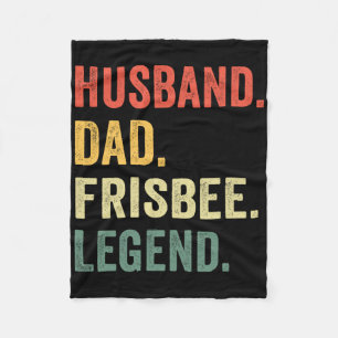 Disc Golf Funny Husnd Dad Legend Vintage Frisbee S Fleece Blanket
