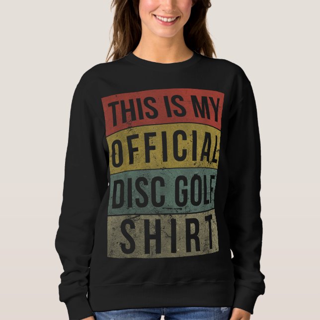Disc Golf Funny Retro Official Kids Frisbee Golf Sweatshirt (Front)