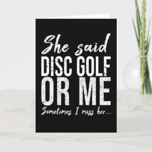 Disc Golf funny sports gift idea Card
