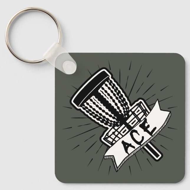 Disc Golf Gift Ace Key Ring (Front)