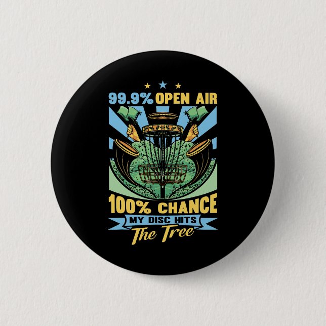 Disc Golf Gift Disc Golfer Stuff And Accessories F 6 Cm Round Badge (Front)