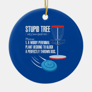 Disc Golf Gifts Ceramic Tree Decoration