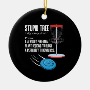 Disc Golf Gifts Ceramic Tree Decoration