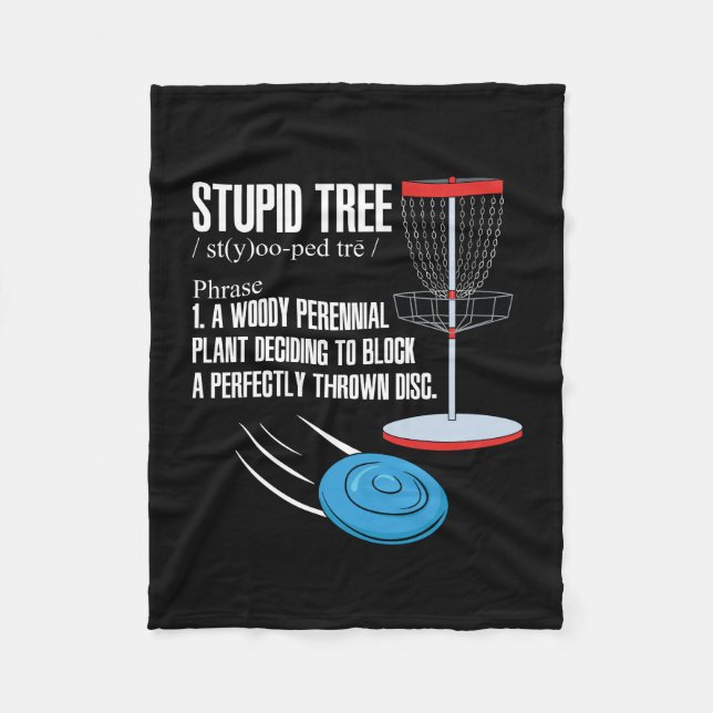 Disc Golf Gifts Fleece Blanket (Front)