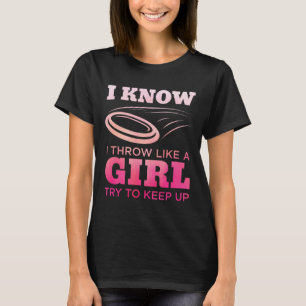 Disc Golf Girl Funny Disc Golfing Lover Player Gif T-Shirt