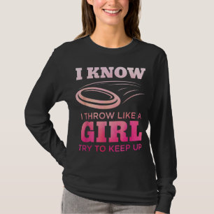 Disc Golf Girl Funny Disc Golfing Lover Player Gif T-Shirt