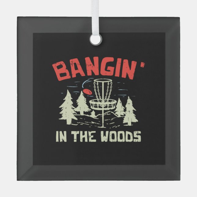 Disc Golf Glass Tree Decoration (Front)