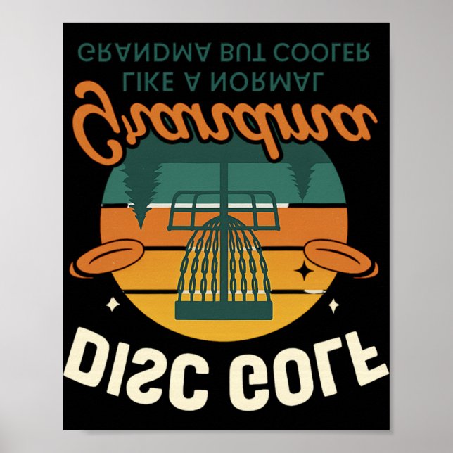 Disc Golf Grandma Champion Chains  Poster (Front)