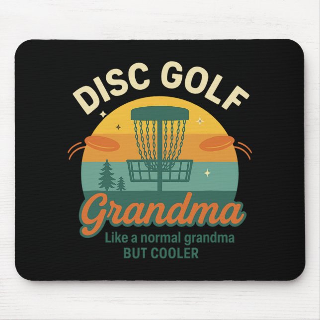 Disc Golf Grandma Putt Queen Arc  Mouse Pad (Front)