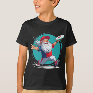 Disc Golf Grandpa – Dynamic Turquoise Circle Throw T-Shirt