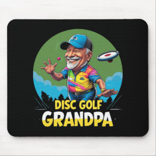 Disc Golf Grandpa – Green Dge Cap-throw Retro  Mouse Pad
