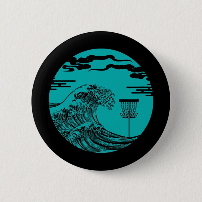 Disc Golf Graphic Art Fibonacci Wave Sket Way Of D 6 Cm Round Badge (Front)