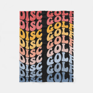 Disc Golf Groovy Disc Golfing Disc Golfer  Fleece Blanket