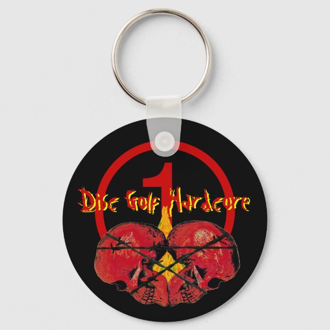 Disc Golf Hardcore Key Ring (Front)