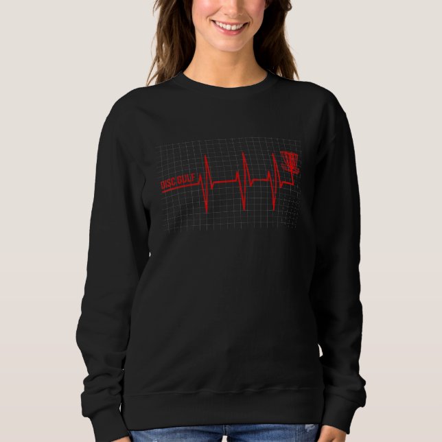 Disc Golf Heartbeat Disc Golf Sweatshirt (Front)