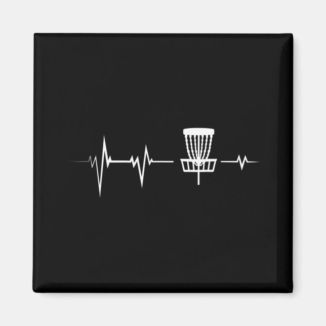 Disc Golf Heartbeat Frisbee Frolf Golf Sket Gift  Magnet (Front)