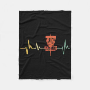 Disc Golf Heartbeat Love Frisbee Frolf Sports Wome Fleece Blanket