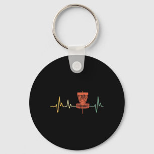 Disc Golf Heartbeat Love Frisbee Frolf Sports Wome Key Ring