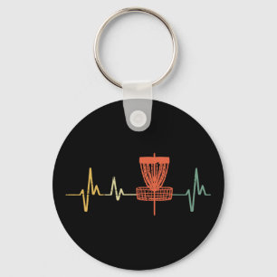 Disc Golf Heartbeat Love Frisbee Frolf Sports Wome Key Ring