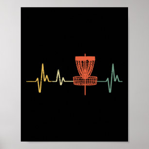 Disc Golf Heartbeat Love Frisbee Frolf Sports Wome Poster
