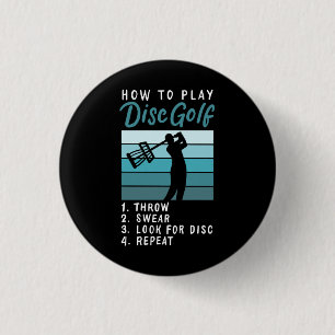 Disc Golf - How To Play Disc Golf 3 Cm Round Badge