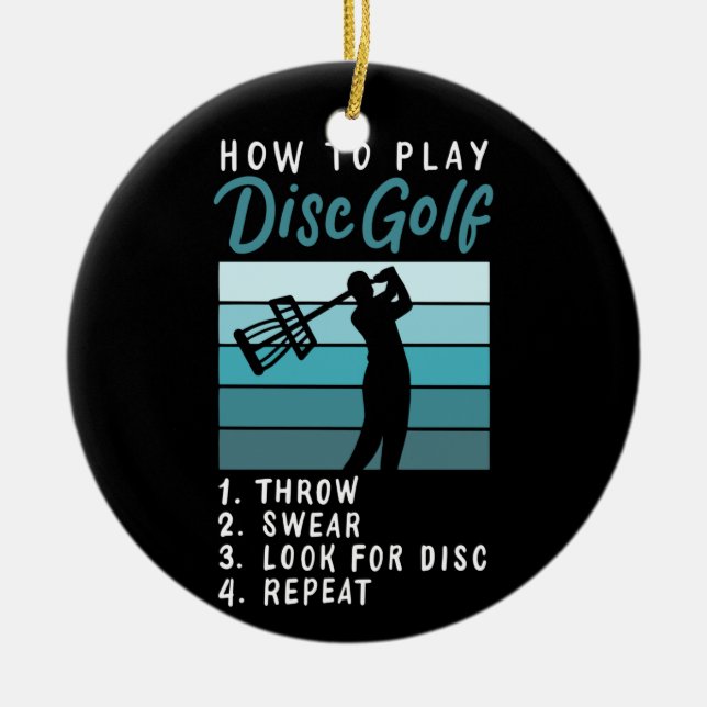 Disc Golf - How To Play Disc Golf Ceramic Tree Decoration (Front)