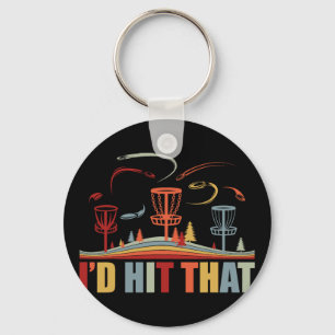 Disc Golf I'd Hit That Funny Vintage Frisbee Men D Key Ring