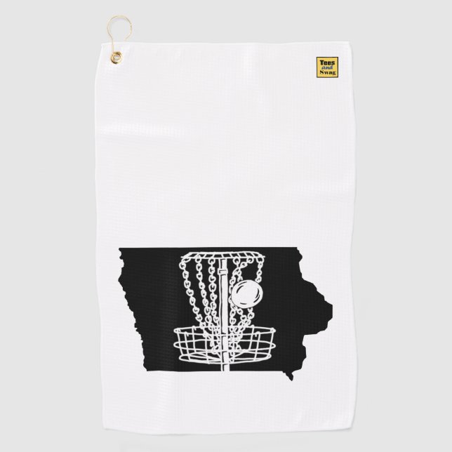 Disc golf Iowa - towel for your discgolf bag (Front)