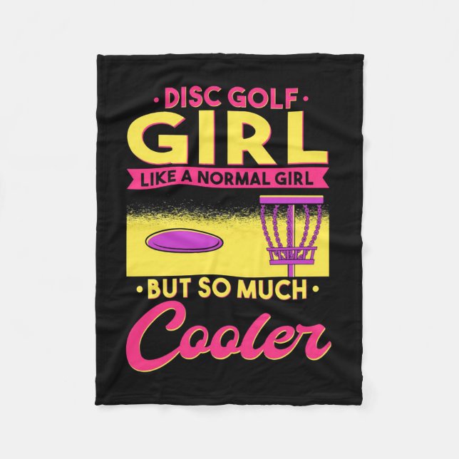 Disc Golf Is Cool Fleece Blanket (Front)
