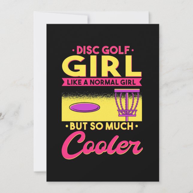 Disc Golf Is Cool Invitation (Front)