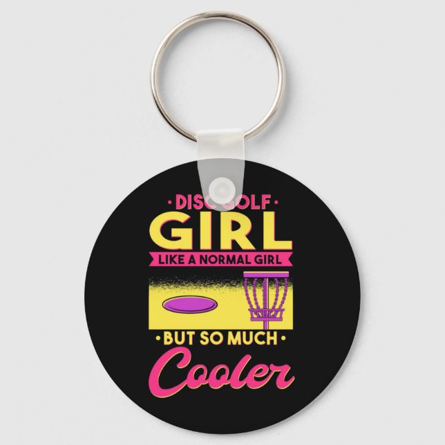 Disc Golf Is Cool Key Ring (Front)