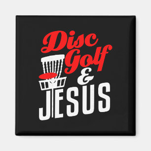 Disc Golf Jesus Christian Funny Golfing Golfer Magnet