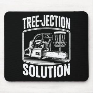 Disc Golf Joke Tree-jection Solution Mouse Pad