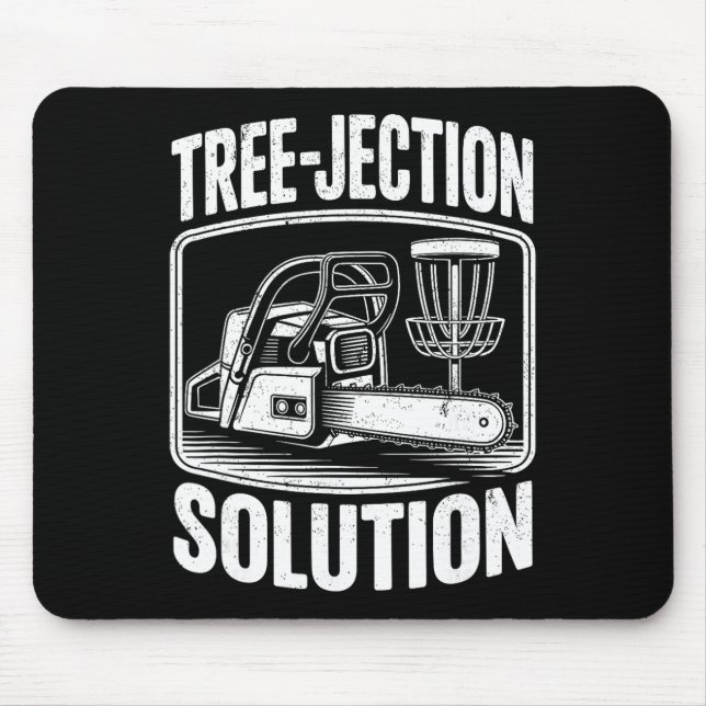 Disc Golf Joke Tree-jection Solution  Mouse Pad (Front)