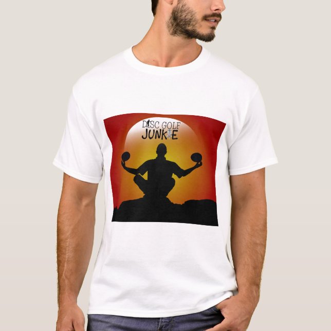 Disc Golf Junkie Meditation T-Shirt (Front)