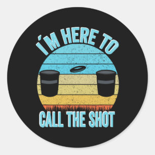 Disc Golf Kanjam I´m Here To Call The Shot Can Jam Classic Round Sticker