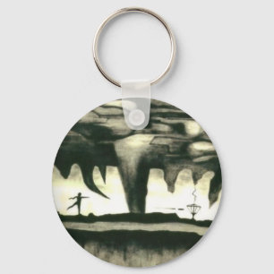 Disc Golf Key Chain--Bag Tag Hypnotic and Moving Key Ring