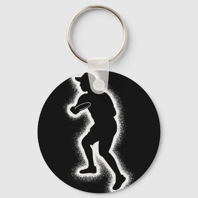 Disc Golf Kids Boys Men Disc Golfer Player  Key Ring (Front)
