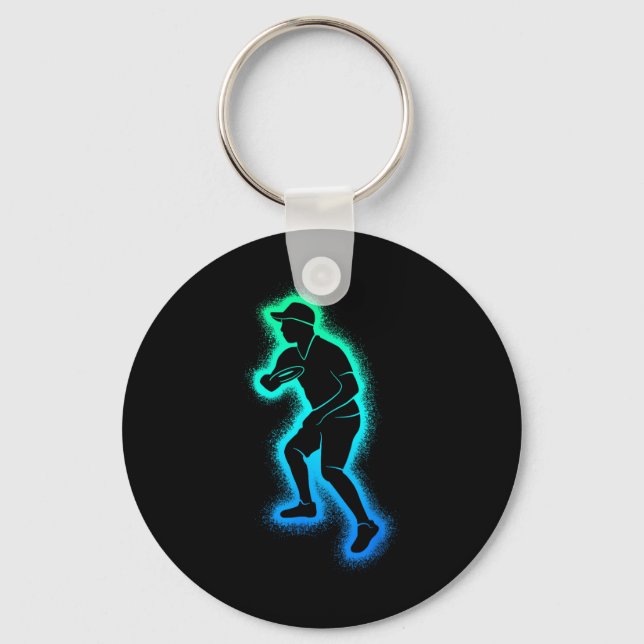 Disc Golf Kids Men Boys Disc Golfer Player  Key Ring (Front)
