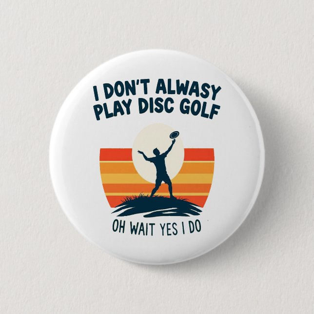 Disc Golf Lover T-Shirt Design 6 Cm Round Badge (Front)