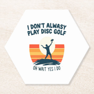 Disc Golf Lover T-Shirt Design Paper Coaster