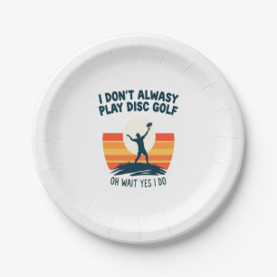 Disc Golf Lover T-Shirt Design Paper Plate