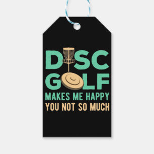 Disc Golf Makes Me Happy Gift Tags