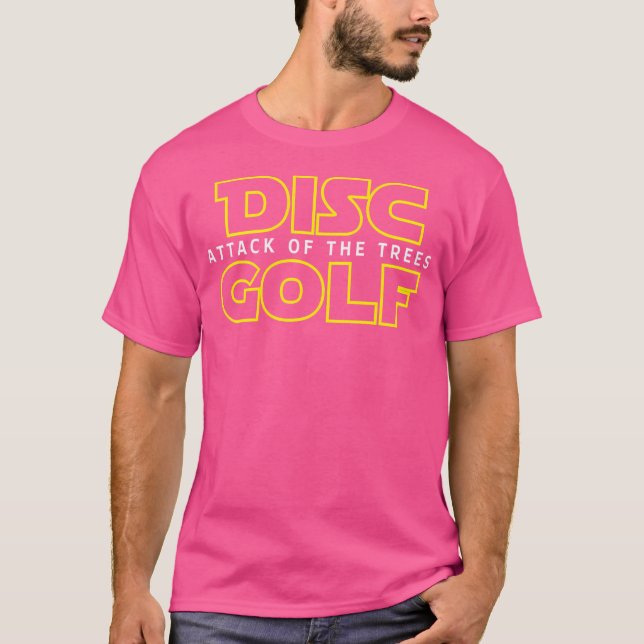 Disc Golf Men Disc Golf Trees T-Shirt (Front)