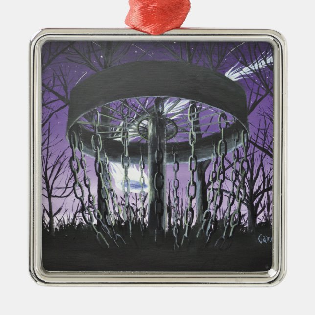 disc golf metal tree decoration (Front)